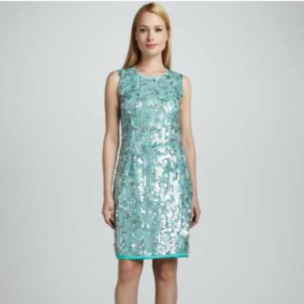 Elie Tahari NWT showstopper silk dress with beads